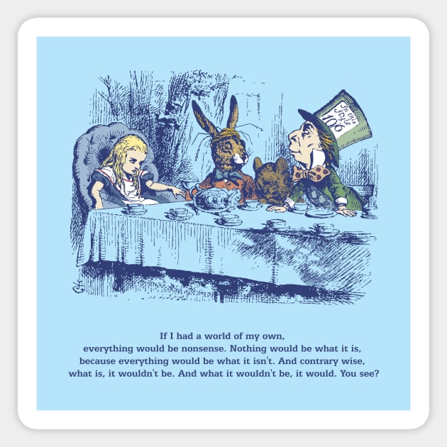 The Mad Tea Party Sticker by SarahMurphy